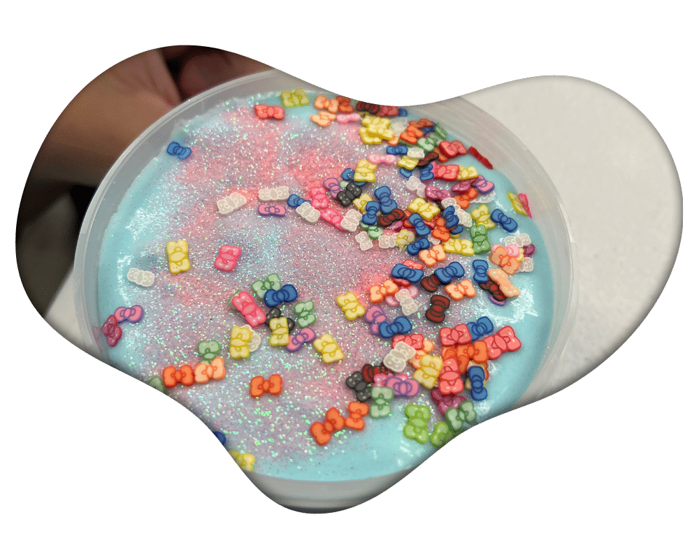 slime with charms and toppings at the vault slime lab